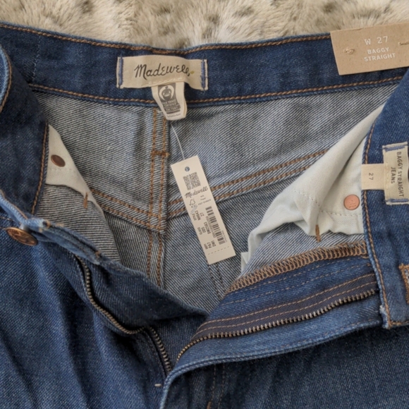 NWT Madewell Baggy Straight Jeans - Size 27 - Picture 12 of 13